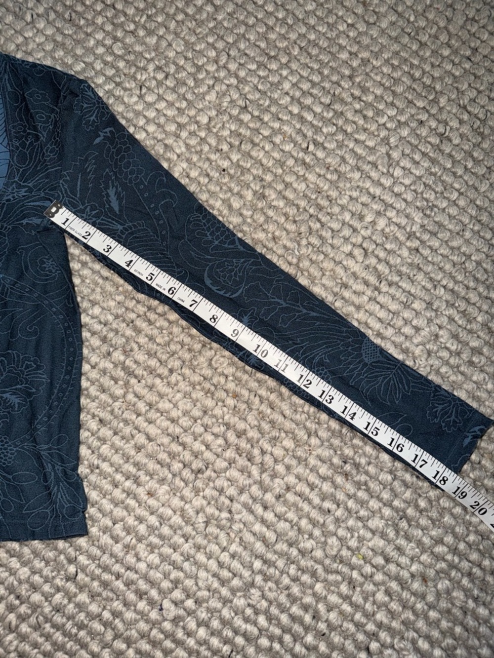 Wolford Velvet Mix Blue Long Sleeve - Picture 8 of 11